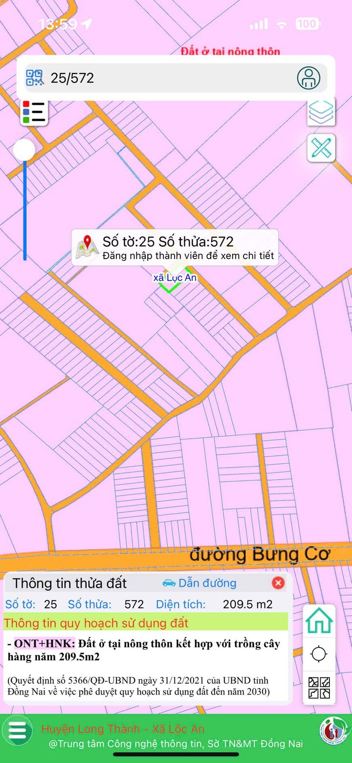 Đất nền Lộc An, Long Thành 210m² giá chỉ 3 tỷ - Lô góc 2 mặt tiền xe hơi!