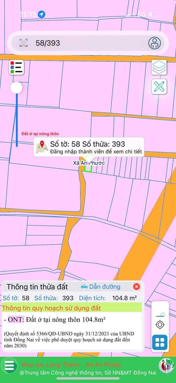 Đất 2 mặt tiền Ấp 1, xã An Phước, 105m² giá 2 tỷ - Đầu tư sinh lời ngay!