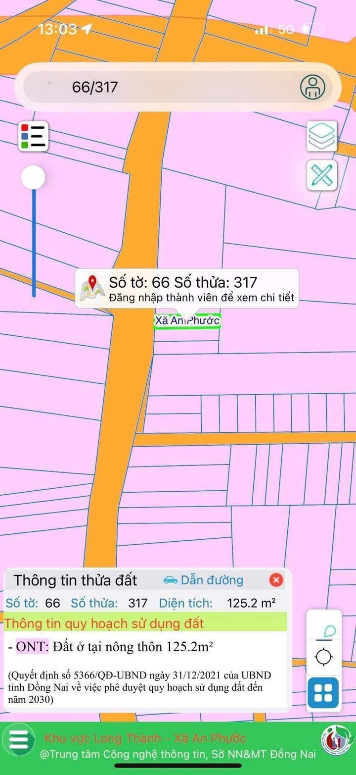 Đất thổ cư ấp 3 An Phước 125m² giá 3 tỷ - Kinh doanh thuận lợi!