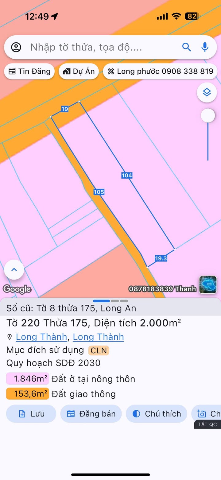 Đất nền xã Long An, huyện Long Thành 720m² - Cơ hội đầu tư hấp dẫn!