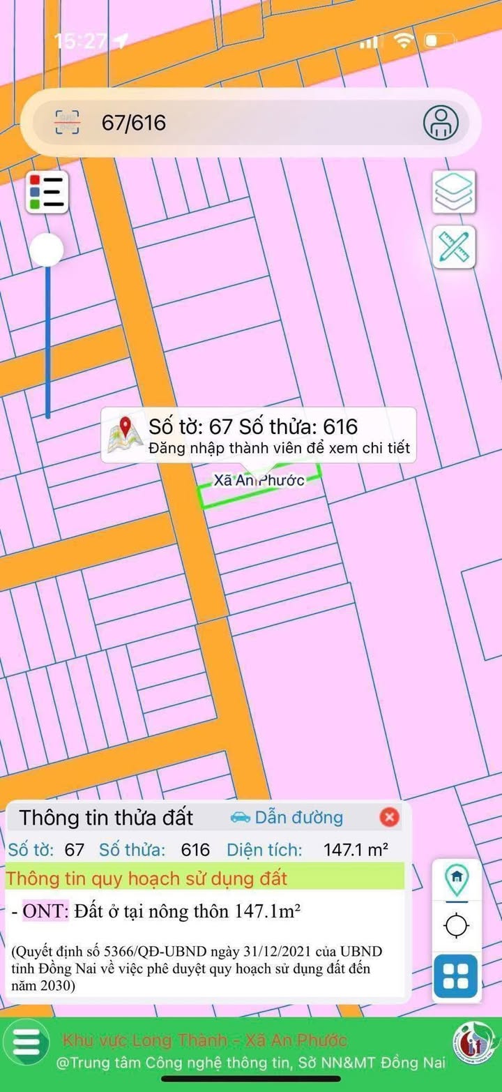 Đất mặt tiền đường Hồ Bơi Thuỳ My, An Phước 147m² giá 3 tỷ - Đầu tư sinh lời hấp dẫn!