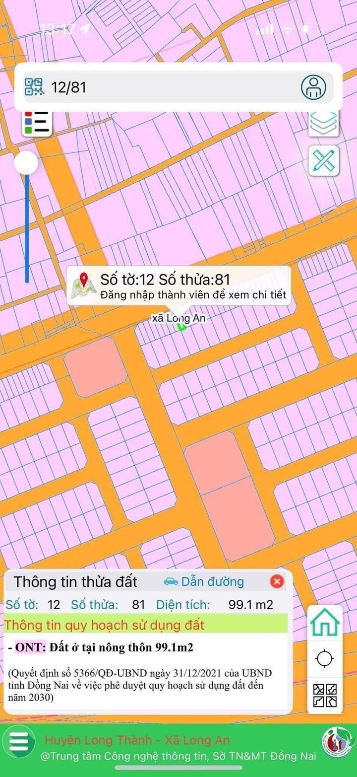 Đất mặt tiền kinh doanh tại xã Long Thành, Đồng Nai 98.8m² giá 5 tỷ - Tiềm năng sinh lời cao!