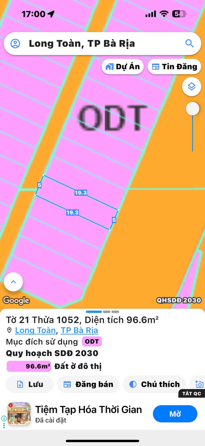 Lô đất đẹp Bà Rịa 95m² giá 3.5 tỷ - Pháp lý rõ ràng, tiện ích đầy đủ!