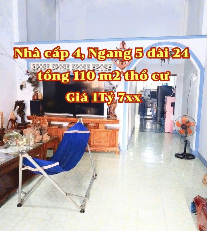 Nhà cấp 4 Phước Hậu 9, Tuy Hòa 110m² giá 1.7 tỷ - Đầu tư sinh lời ngay!