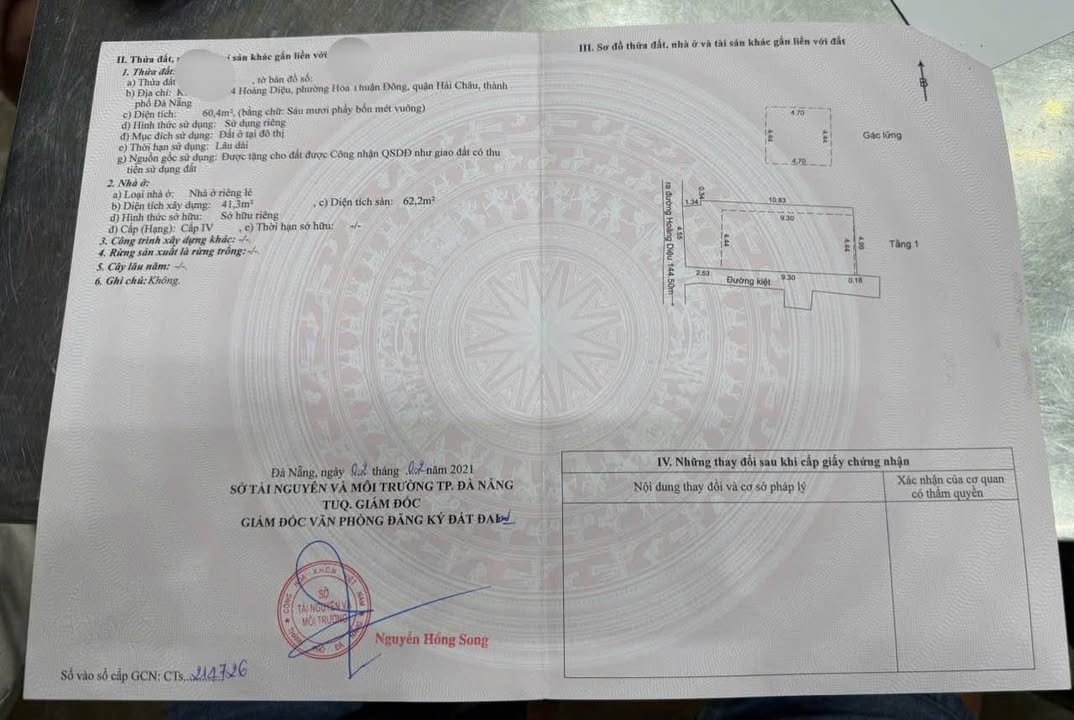 Nhà riêng Hải Châu Đà Nẵng 60m² giá 3.09 tỷ - Căn duy nhất còn lại!