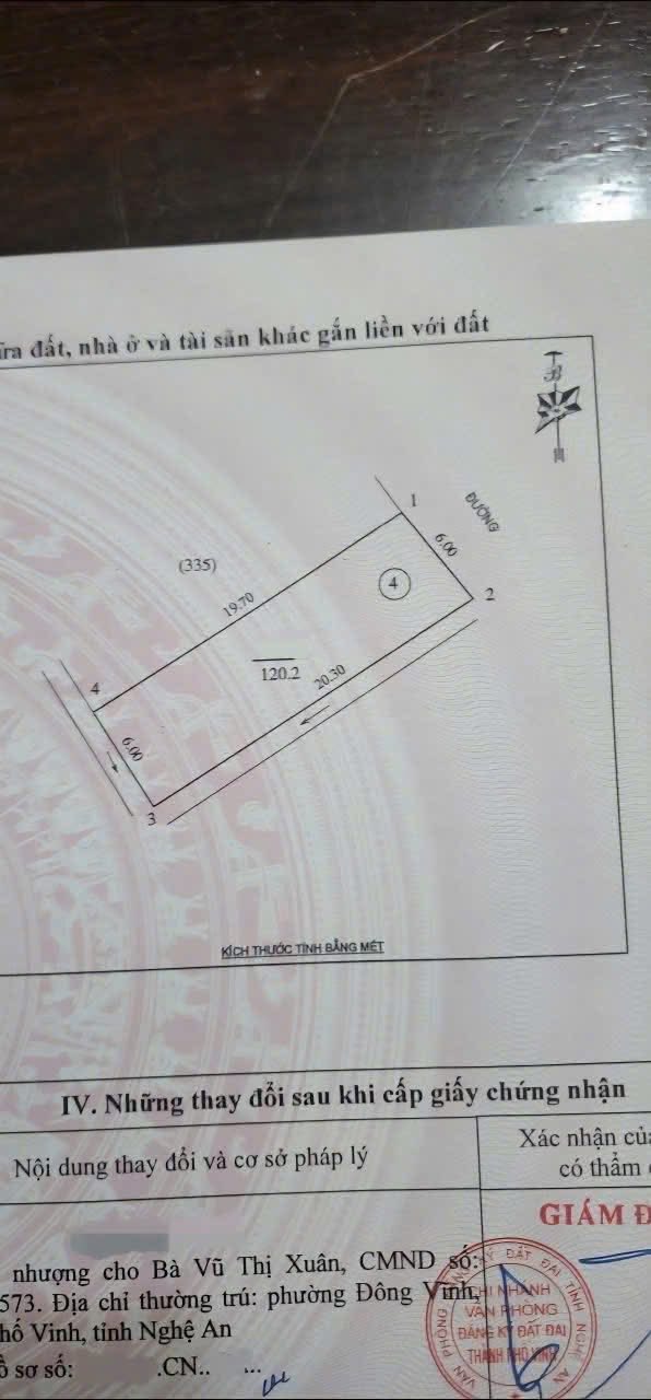 Lô đất đấu giá đường Trần Bình Trọng, Vinh 120m² - Tiềm năng đầu tư sinh lời!