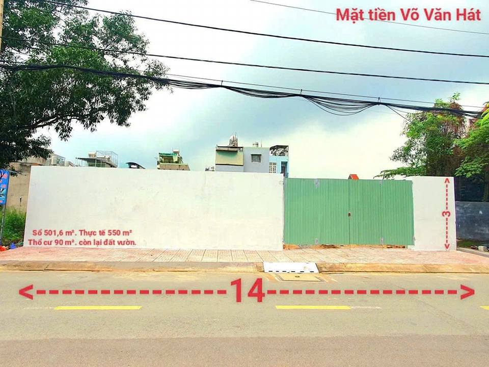 Đất mặt tiền đường Võ Văn Hát, Quận 9, 501m² giá chỉ 14.5 tỷ - Cơ hội vàng đầu tư!