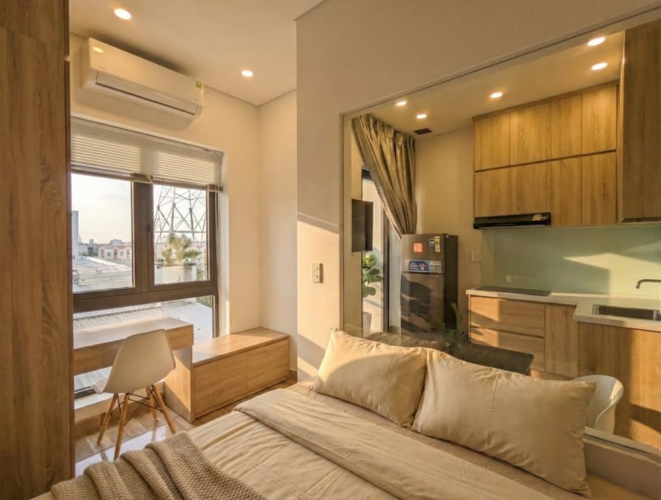 Căn hộ 1PN Hòa Xuân 4,8 triệu - Full nội thất, ban công thoáng mát!