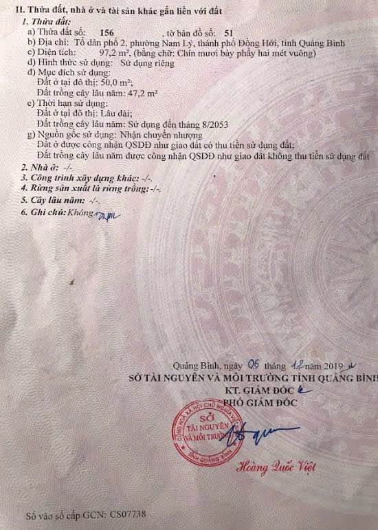 Đất đẹp trung tâm Nam Lý, Đồng Hới 97.2m² giá chỉ 1.35 tỷ - Đầu tư sinh lời lý tưởng!