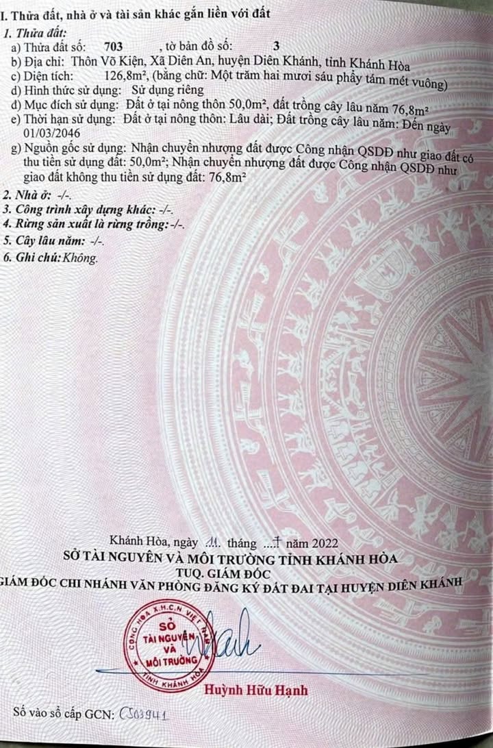 Đất Lô Góc Diên An, Diên Khánh 126.8m² giá 2.15 tỷ - Sổ đỏ chính chủ, tiện ích đầy đủ!