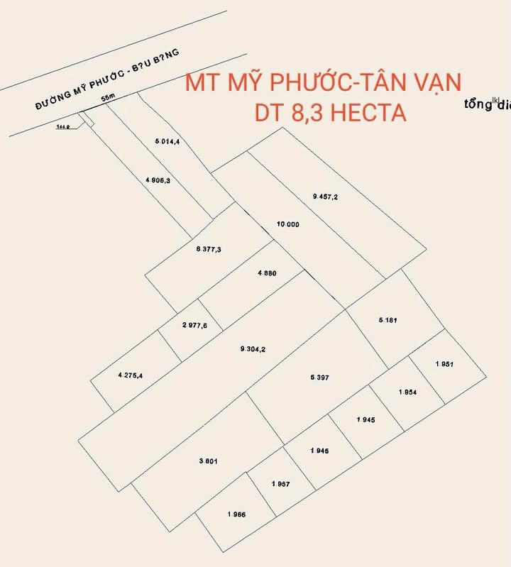Bán đất mặt tiền đường Mỹ Phước Tân Vạn, xã Lai Hưng, 8,3 ha - Cơ hội đầu tư tuyệt vời!
