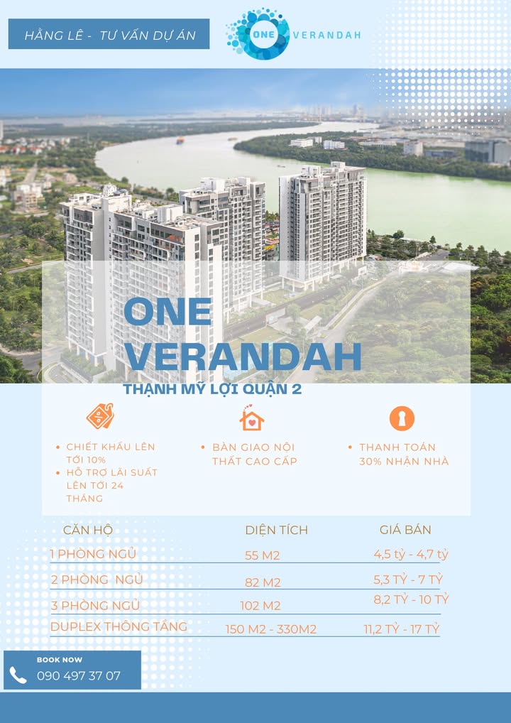 Căn hộ One Verandah Q2 80m² giá chỉ 5.5 tỷ - Nhận nhà ở ngay!