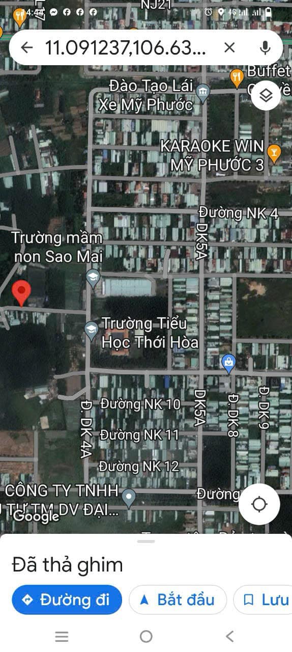 Đất thổ cư Bến Cát 310m² giá 2.18 tỷ - Đường nhựa thông tiện lợi!