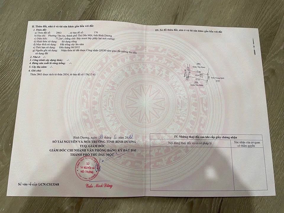 Đất nền Tân An, Thủ Dầu Một 75m² giá 1 tỷ - Cơ hội đầu tư hấp dẫn!