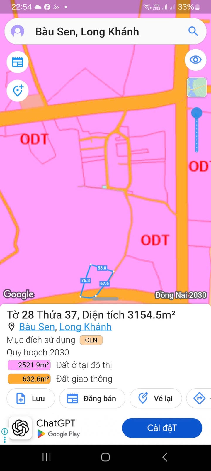 Đất nền 500m² phường Bàu Sen, Long Khánh - Cơ hội đầu tư tuyệt vời!