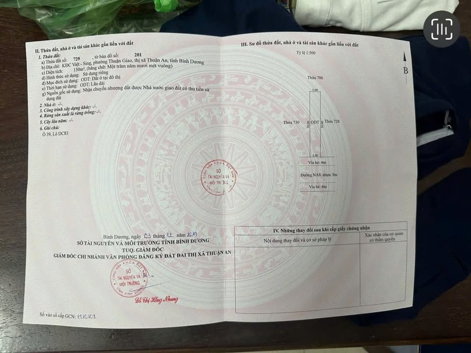 Đất nền KCN VSIP 1, Bình Dương 150m² giá 4.8 tỷ - Cơ hội đầu tư hiếm có!