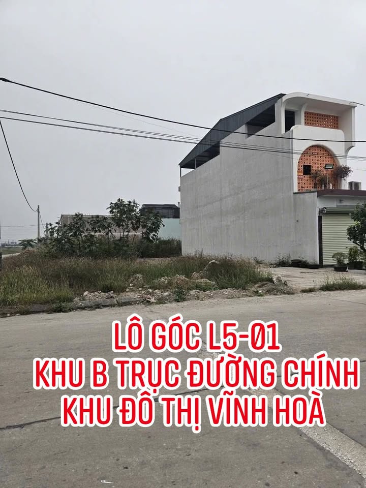 Đất nền lô góc khu B L5-01, KĐT Vĩnh Hòa 182m² giá 3.64 tỷ - Đầu tư sinh lời ngay!