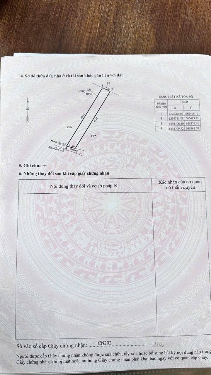 Đất nền thôn Phú Thuận, xã Mỹ Sơn 1000m² giá 180 triệu - Sổ hồng đầy đủ!