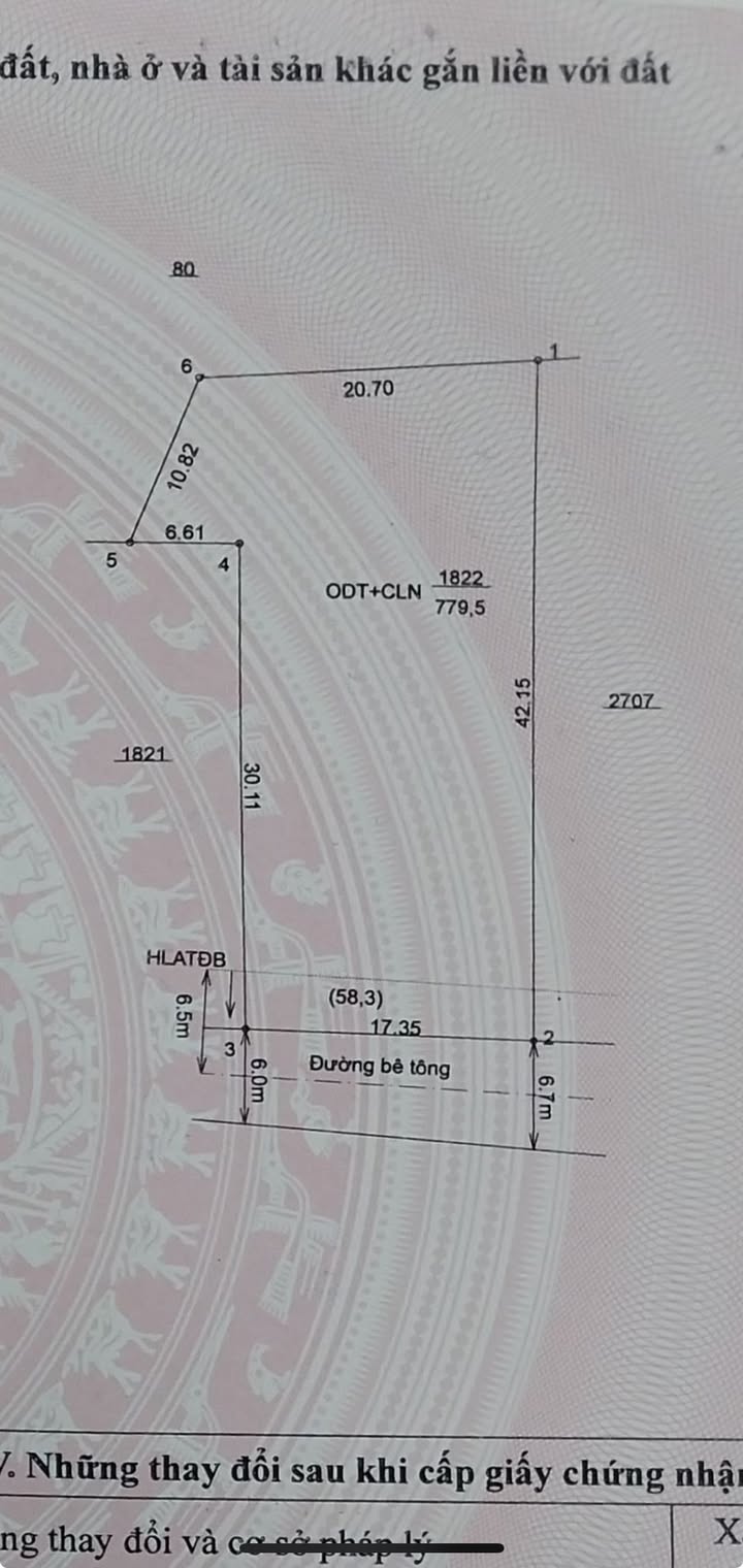 Đất nền Hòa Lợi Bến Cát 779m² giá 5,5 tỷ - Nở hậu, phù hợp xây dựng