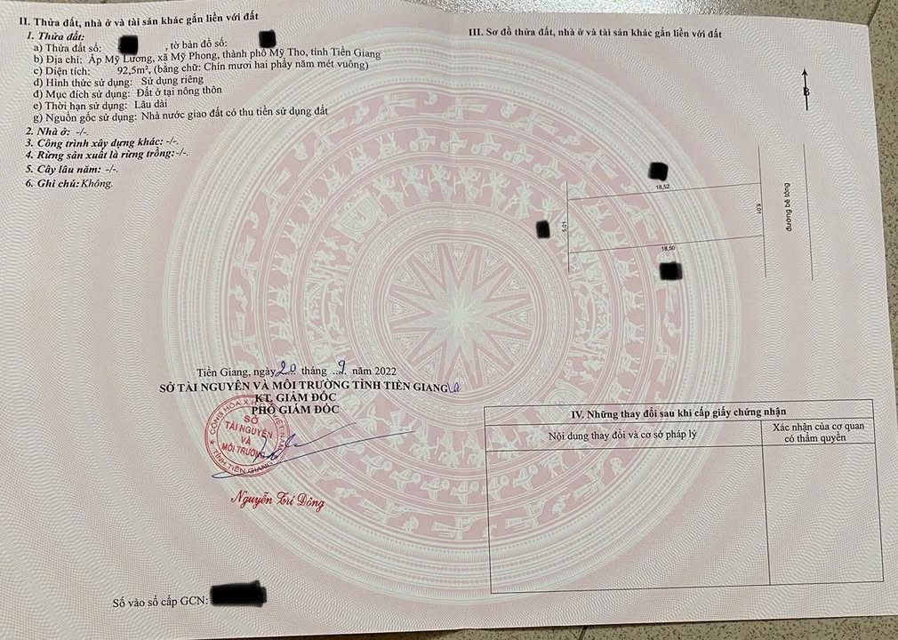 Đất liền kề đường 4, xã Mỹ Phong, 92m² giá 700 triệu - Sổ đỏ chính chủ!