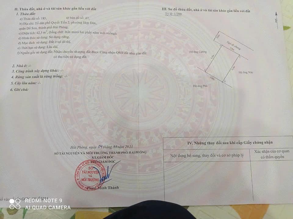 Đất nền phường Hợp Đức, Đồ Sơn 42.5m² giá chỉ từ 500 triệu - Đầu tư sinh lời ngay!