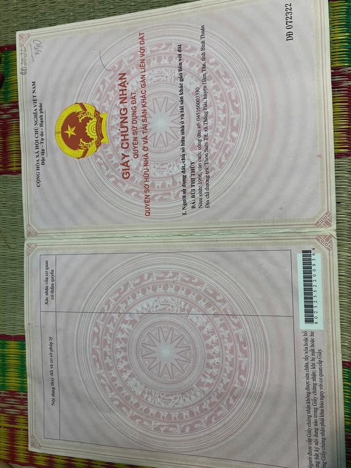 Đất 2 mặt tiền Thắng Hải, Hàm Tân 858,5m² giá 1,7 tỷ - Cơ hội đầu tư hiếm có!