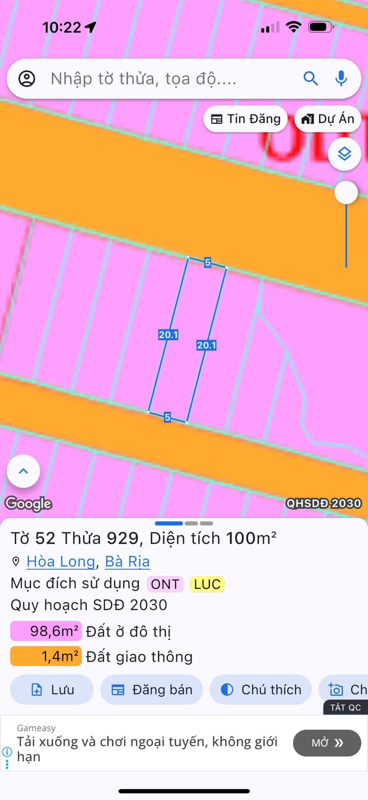 Đất thổ cư Hòa Long 100m² giá 1.15 tỷ - Sổ hồng chính chủ, công chứng liền!