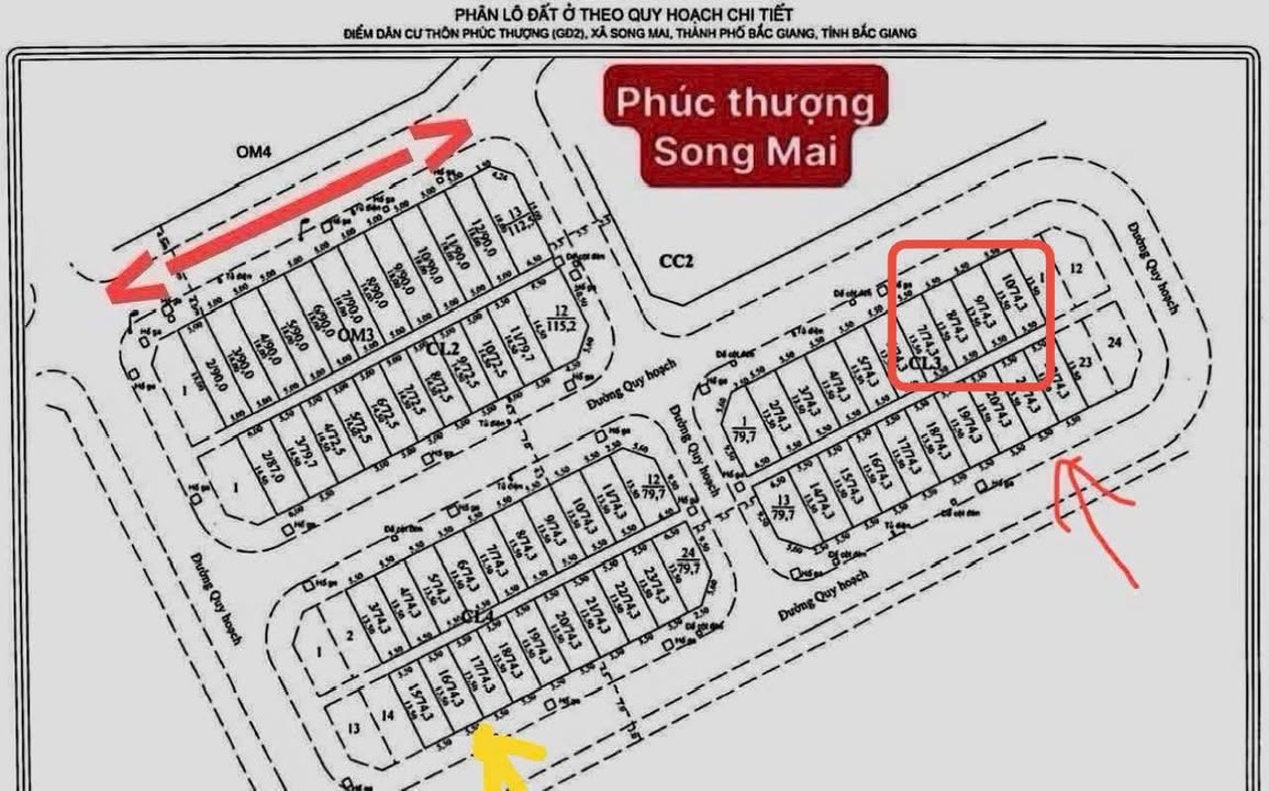 Đất nền Song Mai, Bắc Giang 74m² giá 2.4 tỷ - Cơ hội đầu tư hiếm có!