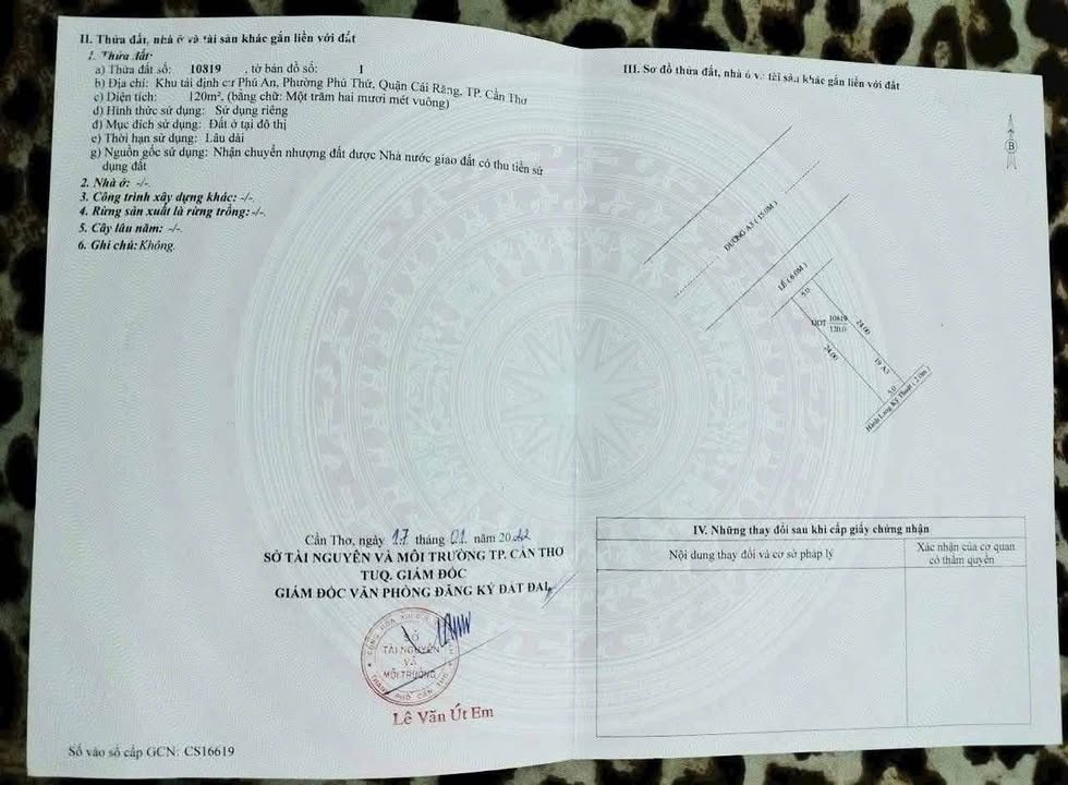 Đất nền 120m² KDC Phú An, Cần Thơ - Giá tốt, chính chủ cần bán!