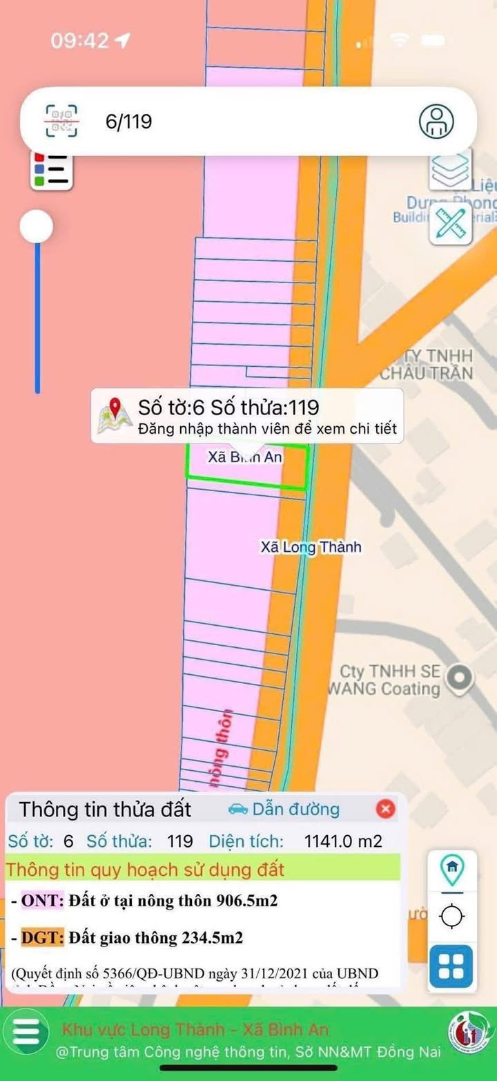 Đất mặt tiền Lộc An, Long Thành 1141m² giá 10 tỷ - Đầu tư sinh lời ngay!