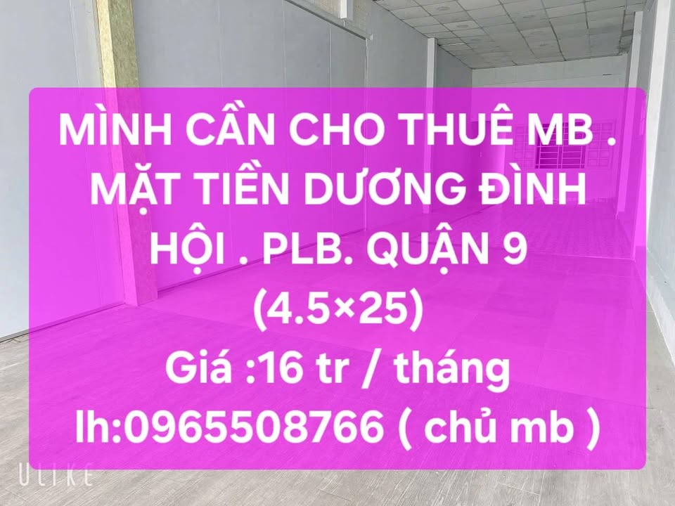 Mặt bằng kinh doanh cho thuê tại quận Thủ Đức 135m² giá 16 triệu - Vị trí đắc địa, thuận lợi phát triển!