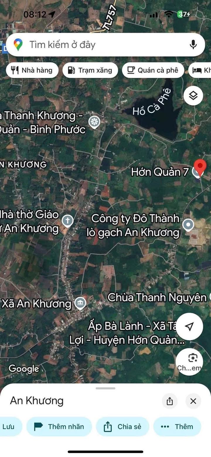 Đất nền An Khương, Hớn Quản 8000m² giá 1.1 tỷ - Mặt tiền đường nhựa rộng rãi!