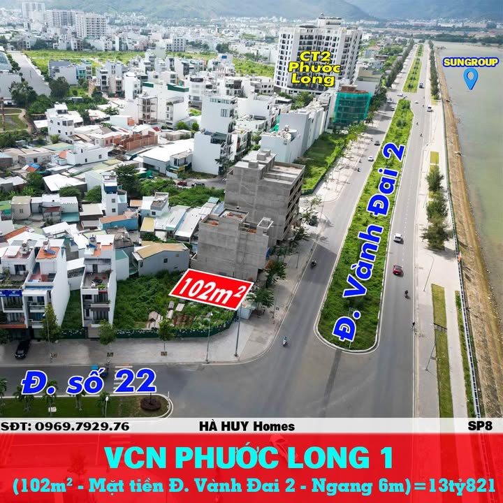 Đất VCN Phước Long 1 102m² giá 13.82 tỷ - Lô kế góc mặt tiền Vành Đai 2