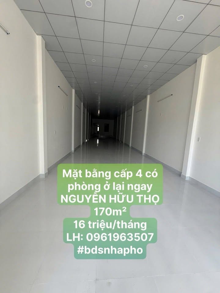 Cho thuê mặt bằng Nguyễn Hữu Thọ 170m² giá 16 triệu - Phù hợp kinh doanh và văn phòng!