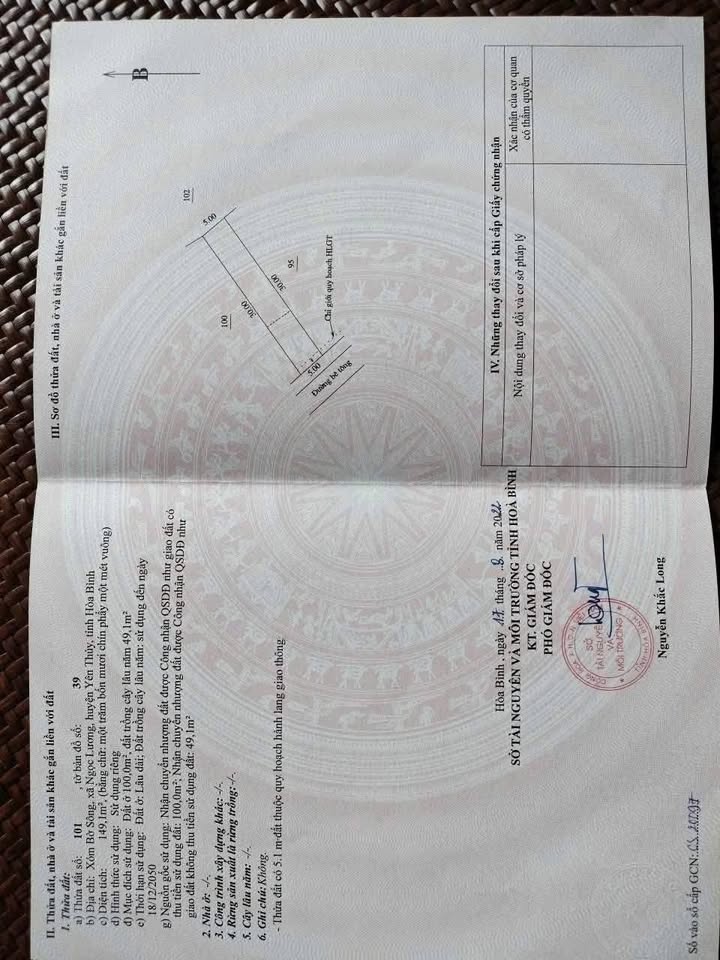 Đất nền Ngọc Lương Yên Thủy 150m² giá 500 triệu - Cơ hội đầu tư tuyệt vời!