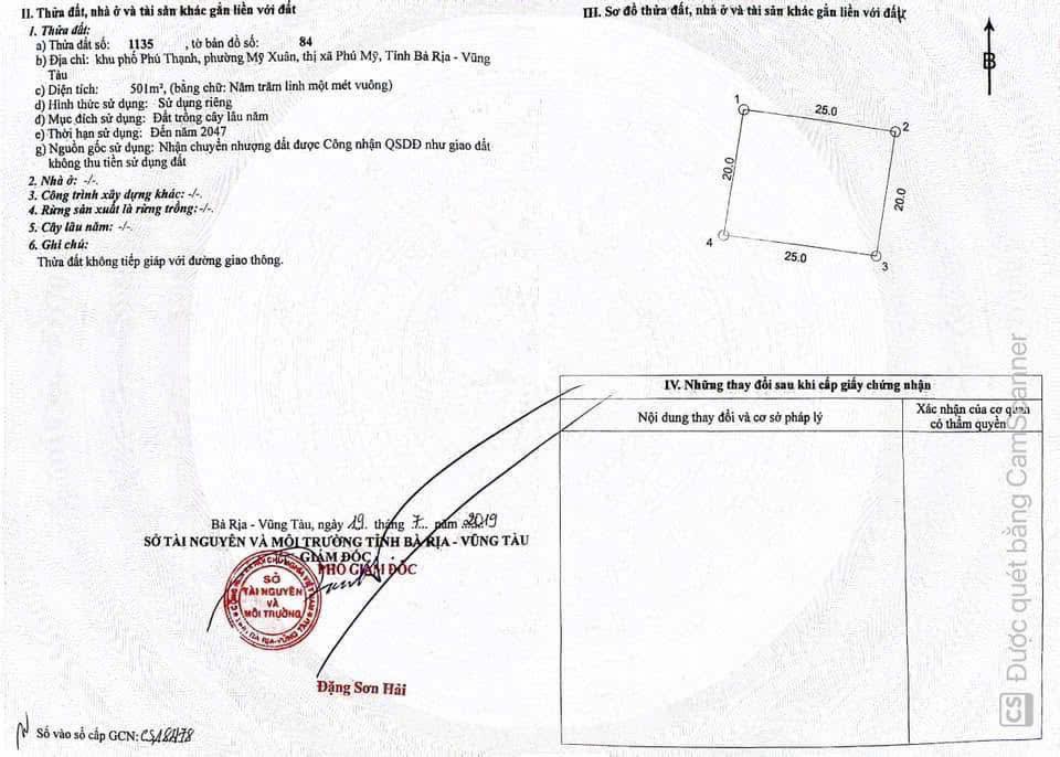 Đất nền Mỹ Xuân Phú Mỹ 500m² giá 800 triệu - Cắt lỗ nhanh chóng!
