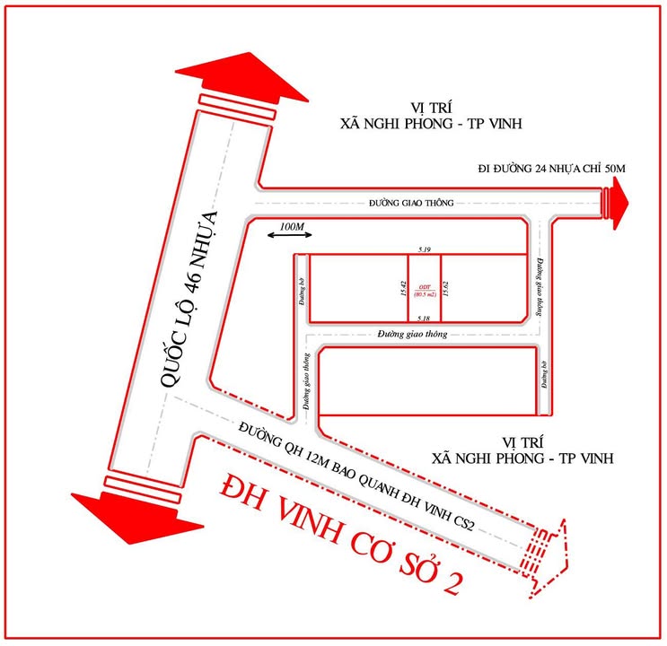 Đất nền xóm 1 Nghi Phong 80m² giá 1.6 tỷ - Vị trí đắc địa gần Đại học Vinh!