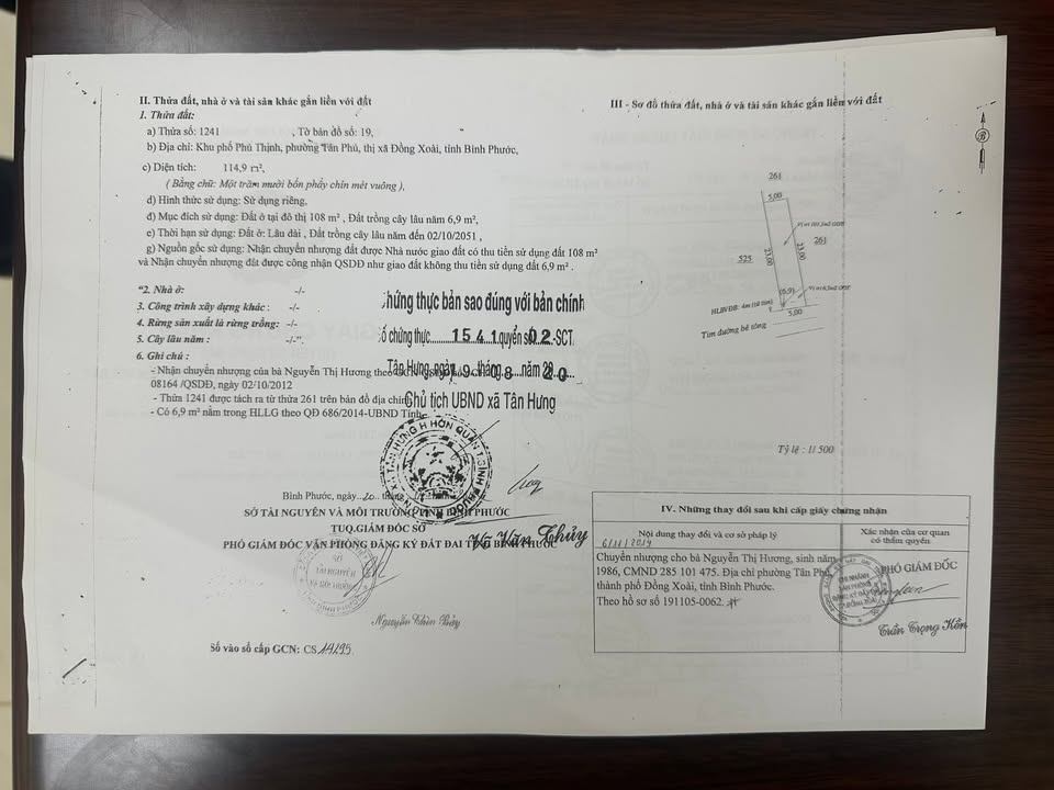 Đất nền phường Tân Phú, Đồng Xoài 115m² giá 1.3 tỷ - Đầu tư sinh lời ngay!