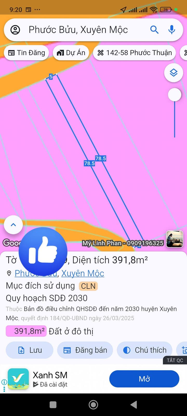 Đất nền thị trấn Phước Bửu 390m² chỉ 1 tỷ - Thương lượng chính chủ!