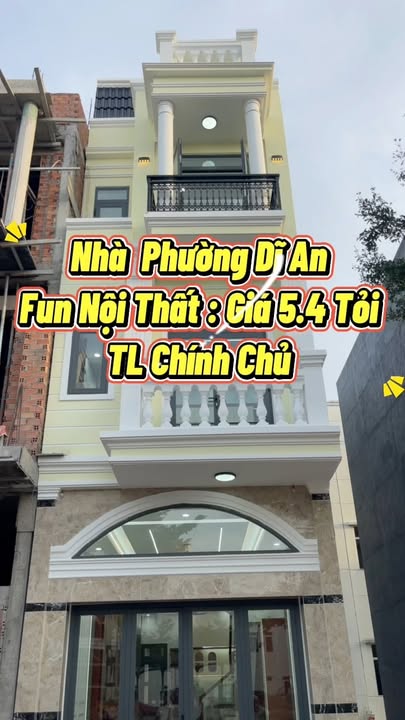 Nhà bán Dĩ An - 60m² giá 5.4 tỷ - Vị trí trung tâm tiện ích