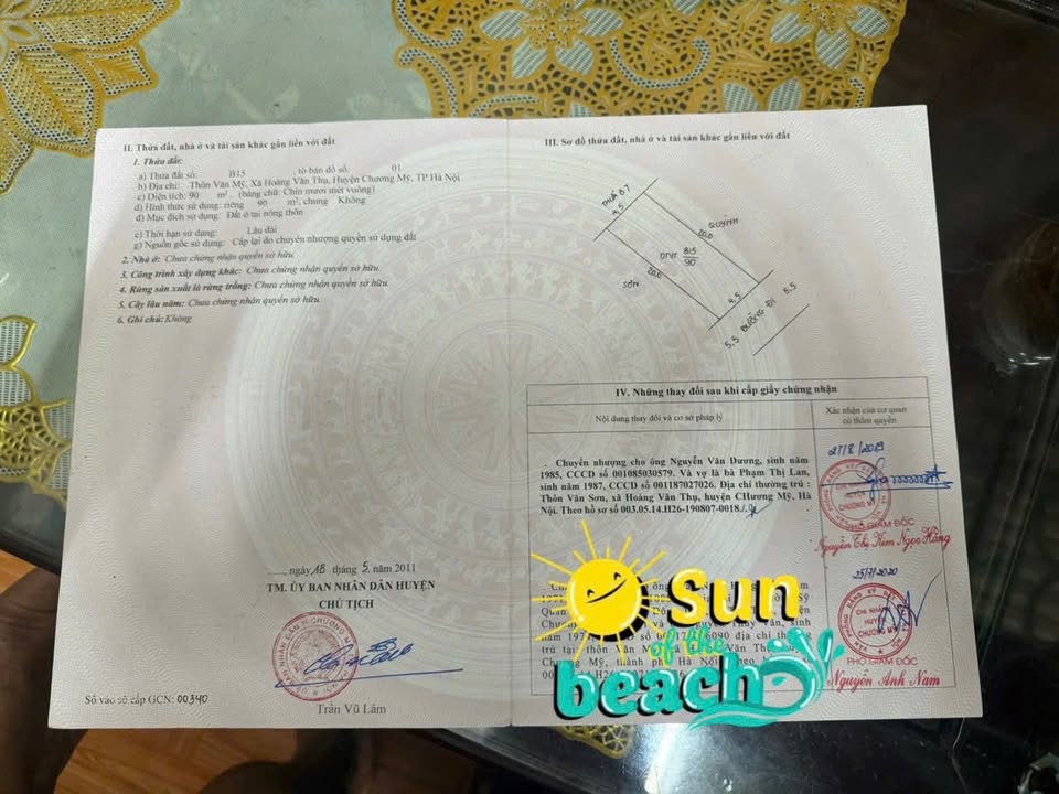 Đất nền đẹp 90m² tại Khu Tái Định Cư Sân Golf Văn Mỹ, Chương Mỹ - Đầu tư sinh lời chỉ 1.89 tỷ!