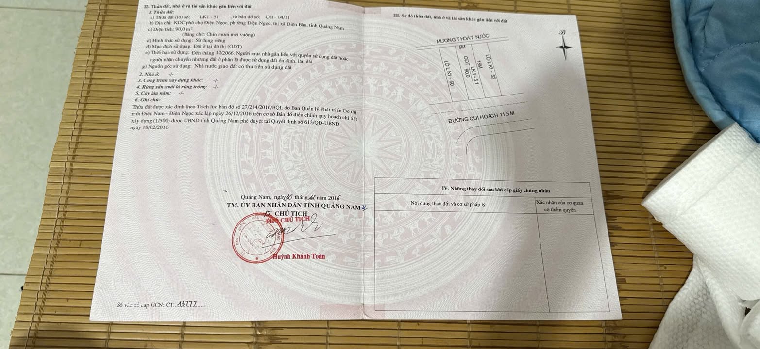 Đất nền đầu tư khu phố chợ Điện Ngọc 90m² giá 3.05 tỷ - Cơ hội đầu tư hấp dẫn!