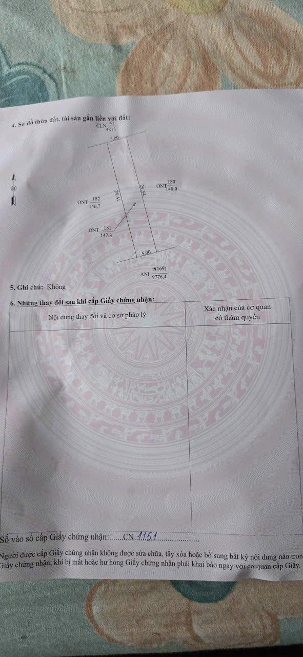 Đất thổ cư Tri Tôn 147m² giá 800 triệu - Cơ hội đầu tư sinh lời!