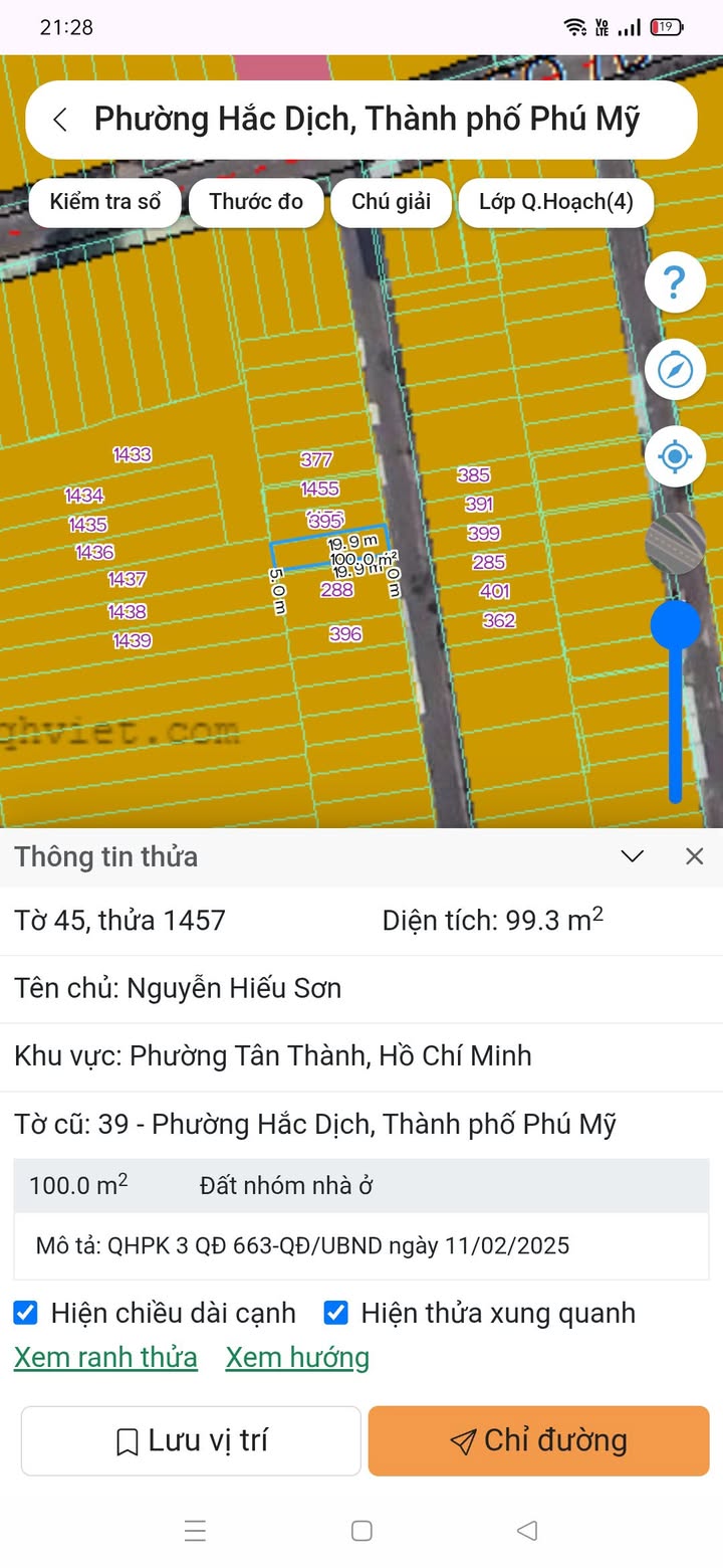 Đất thổ cư Hắc Dịch 100m² giá chỉ 1.3 tỷ - Mặt tiền đường nhựa chữ U