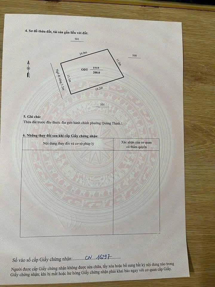 Đất nền 200m² xã Quảng Thịnh giá chỉ 2.3 tỷ - Cơ hội đầu tư sinh lời cao!