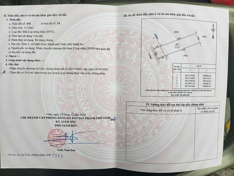 Đất ở Nghi Kim, Vinh 117m² giá 3 tỷ - Sổ hồng chính chủ, đường 12m
