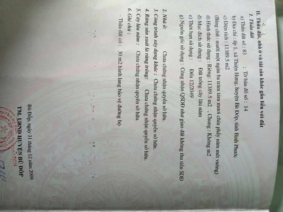 Đất vườn cao su 1,1 ha tại Bình Phước - Doanh thu ổn định 20 triệu/tháng!