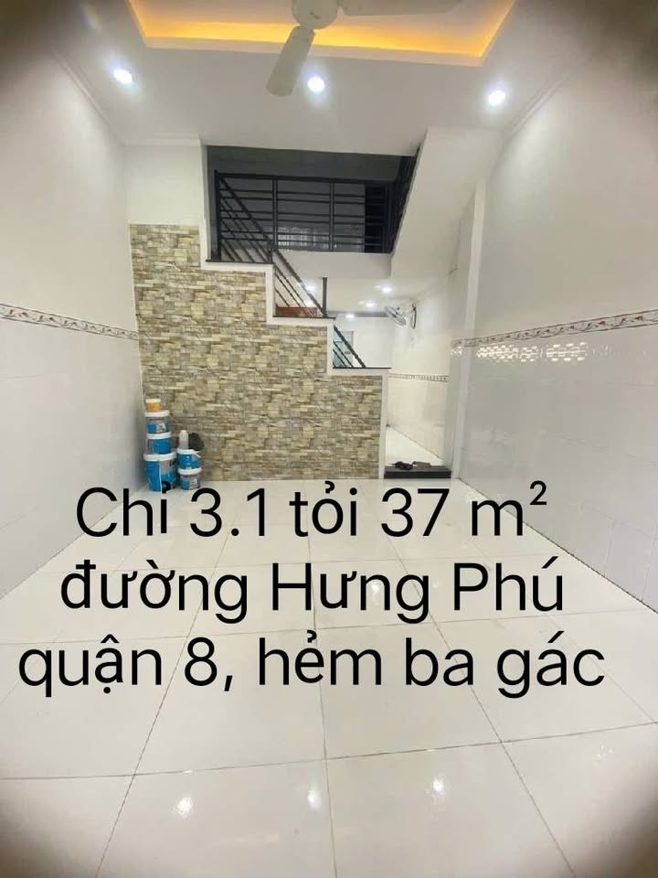 Nhà 2 tầng đường Hưng Phú quận 8, 37m² chỉ 3.1 tỷ - Đầu tư sinh lời!