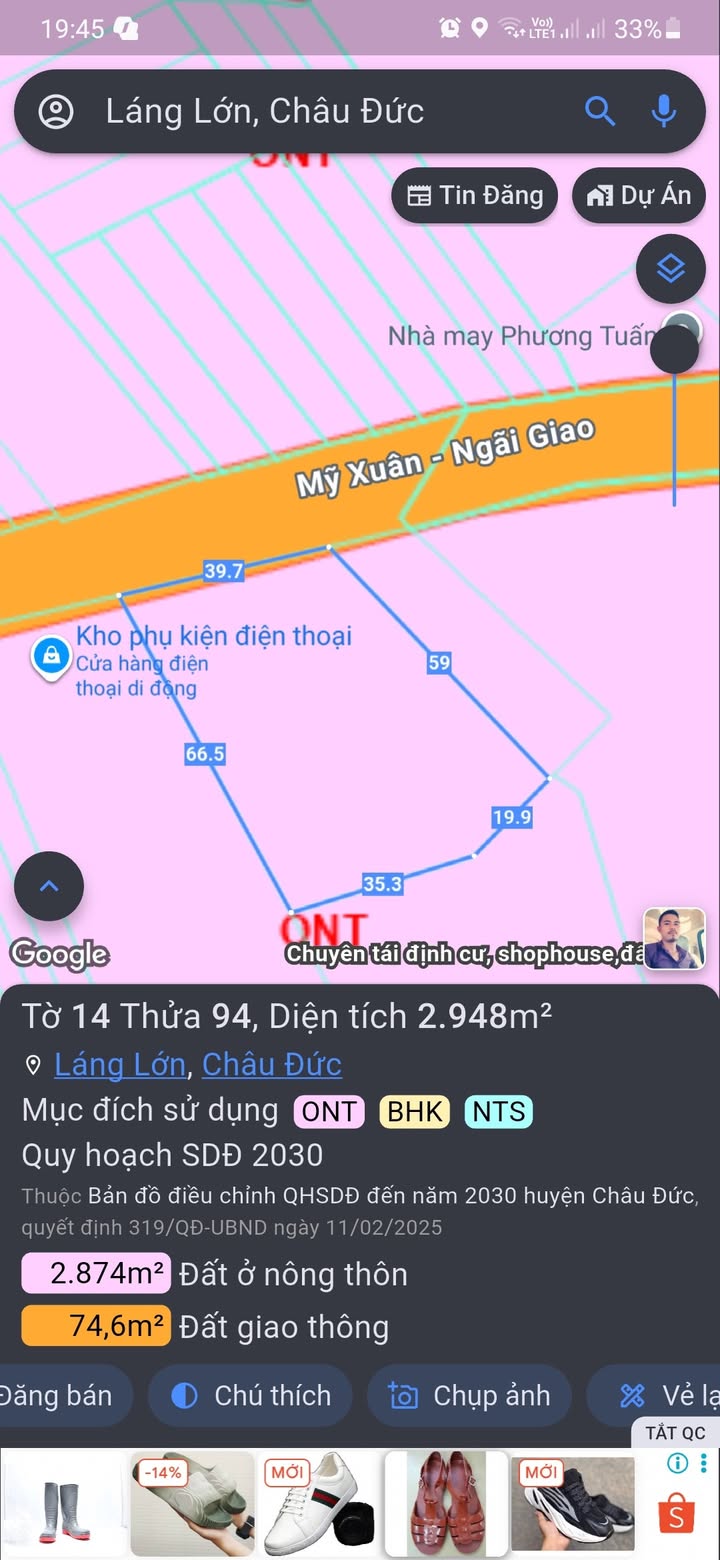 Đất nền Châu Đức 3743m² giá 15 tỷ - Sổ hồng chính chủ, đầu tư sinh lời!