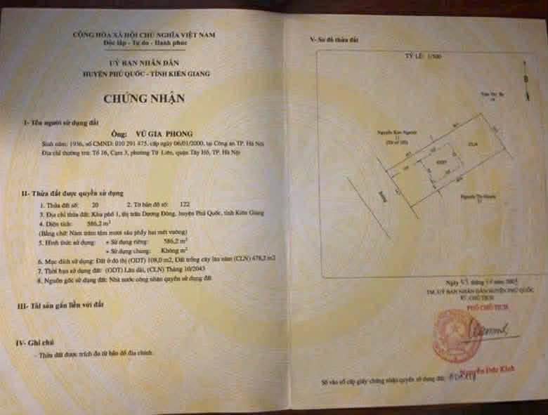 Đất ở đô thị 586m² Trần Hưng Đạo, Dương Đông - Giá thỏa thuận hấp dẫn!